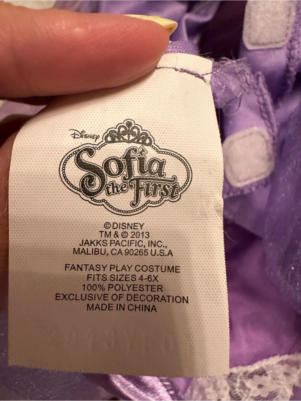 Disney Sofia the First Purple Princess Costume for Kids